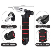 Blue Emergency Car Window Breaker Tool with LED Flashlight - Compact, Safety & Multi-Purpose thumbnail