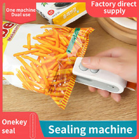 Blue Mini Sealing Machine - 2-Piece Set, Compact and Portable, Ideal for Food and Bag Sealing thumbnail