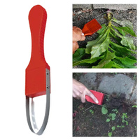 Red Garden Hand Weeder Tool Set - 2-Piece Set, Fork Tips for Efficient Weeding, Ergonomic Design thumbnail