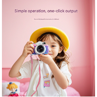Pink Mouse Motifs Cute Kids Digital Camera - Cat-Themed HD Camera with 32GB Memory Card thumbnail