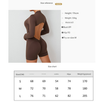 L Grey Backless Scrunch Butt Workout Jumpsuit - Long-Sleeve Open-Back Yoga Romper thumbnail