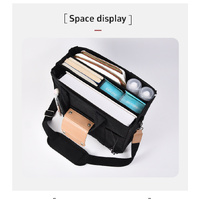 Black Large Capacity Multi-Compartment Tote Bag - Stylish and Versatile for Women, Ideal for Organizing Essentials or as a Mommy Bag(Photography props thumbnail