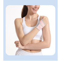 2 Pairs Grey Breathable Sports Wrist Support Wrap - Fitness Gym Wristband for Badminton & Injury Prevention thumbnail