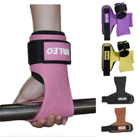 1 Pair Brown Durable Gym Palm Guard with Ultra-fiber Leather for Heavy Lifting -Wrist Support Straps for Pull-ups and Deadlifts thumbnail