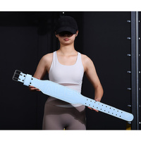 Size M Blue Professional Weightlifting Belt with Sponge Padding for Deep Squat and Deadlift - Men and Women Fitness Support thumbnail