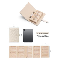 1 Piece Dark Green Luxury Leather Loose-Leaf Jewelry Organizer - Portable Large-Capacity Storage Book for Earrings and Necklaces(Jewellery is a shooti thumbnail