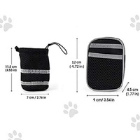 Black Reflective Pet Waist Bag with Hands-Free Leash for Night Safety - Adjustable Waist Pack with Detachable Pouches thumbnail