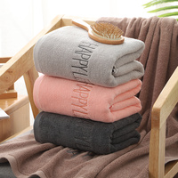 Pink Soft Cotton Bath Towel - 70x140cm, Quick Dry, Super Absorbent thumbnail