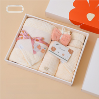 Off White Soft Coral Fleece Towel and Bath Towel Gift Set - 5-Piece Luxurious Absorbent Set thumbnail