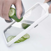 Grey Multi-Function Vegetable Cutter, Potato Slicer, Fruit Slicing Machine, Grater for Carrots & More thumbnail