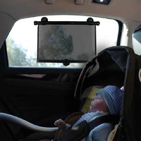 2 Pcs 40*50cm Black Adjustable Retractable Car Side Window Sun Shade - UV Protection, Easy Installation with Suction Cups thumbnail
