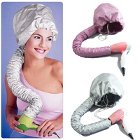 2 Pcs Black Portable Hair Dryer Bonnet Cap – Adjustable Heated Hair Care Cap for Drying, Styling, and Conditioning with Warm Air thumbnail