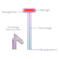 Gradient Pink Eye Massager for Dark Circles and Puffiness, Portable EMS Microcurrent Beauty Device for Skin Firming, Wrinkle Reduction, and Eye Care thumbnail