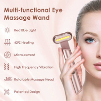 Blue LED Facial Skincare Wand - Portable Eye Care Device, EMS Microcurrent & Red Light Therapy for Wrinkles, Dark Circles, and Puffiness Relief thumbnail