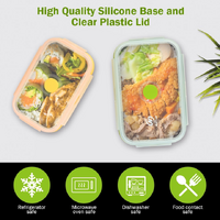 3-piece Set Blue Collapsible Silicone Food Storage Containers Set - 350ML, 500ML, 800ML | BPA-Free, Microwave, Dishwasher & Freezer Safe | Foldable &  thumbnail