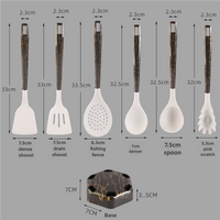 White And Black Set High-Temperature Resistant 7-Piece Silicone Kitchen Utensils Set – Non-Stick Cooking Tools, Food-Grade Silicone, Heat-Resistant Sp thumbnail