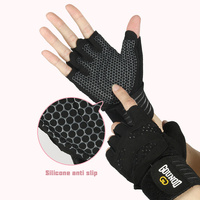 Size XL Black Breathable Anti-Slip Gym Gloves for Workout and Weightlifting - Durable, Adjustable Fitness Gloves for Men and Women thumbnail