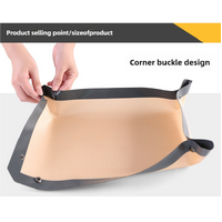 2-piece set (Gray Edge Yellow Background + Red Edge White Background) Non-stick Silicone Baking Mat for Oven & Microwave | Reusable, Thickened Fiber B thumbnail