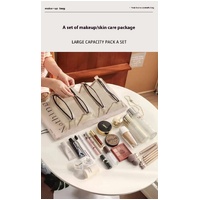 Purple Portable 4-in-1 Cosmetic Storage Bag, Removable Travel Organizer for Makeup, Toiletries, and Small Accessories thumbnail