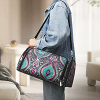 Geometric Patterns Multi-Functional Crochet Hook and Yarn Storage Bag – Convenient Carrying Case for Crochet, Knitting Tools, and Yarn, with Stylish P thumbnail