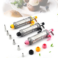 Yellow Cream Piping Gun for Cookie Decorating – 6 Nozzle DIY Set for Baking and Cake Decoration thumbnail