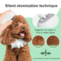 2 Pcs Yellow and White 3-in-1 Pet Grooming Steam Brush - Silent, Heated Brush for Fur Removal and Odor Elimination thumbnail