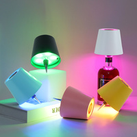 Gold RGB Color-Changing LED Bottle Lamp - Adjustable Smart Lighting for Home Decor thumbnail