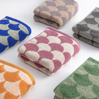 Orange Thickened and Enlarged Cotton Hand Towels - 3 Pack (34x74cm) - Soft and Absorbent Bath Towels for Adults thumbnail