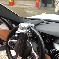 Foldable Car Steering Wheel Lock - Anti-theft Device with 2 Keys for Vehicle Protection thumbnail