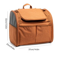 Grey Pet Carrier Backpack - Comfortable and Stylish for Cats and Small Dogs thumbnail