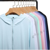 M Green Long Sleeve UV Protection Summer Breathable Knitted Ice Silk Outdoor Sun Protection Clothing - Unisex Thin Sunscreen Shirt thumbnail