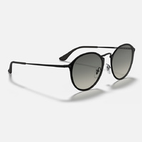 Gold Frame Gradient Blue Round Sunglasses - Classic Retro Unisex Sunglasses for Driving & Everyday Wear thumbnail