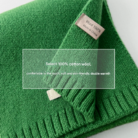 Black Luxurious 100% Wool Scarf for Women and Men - Soft, Warm, and Stylish thumbnail