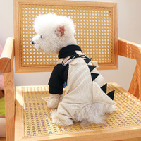 XS Beardie Bib Pants Cute Four-Legged Dog Clothes - Spring/Summer Pet Outfit, Soft & Breathable thumbnail