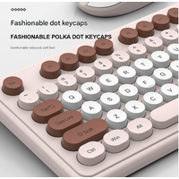 Purple Punk Color Wireless 2.4G Keyboard and Mouse Combo - Ergonomic Design with Long Battery Life thumbnail