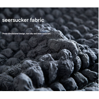 Black Single Sofa Bubble Gauze Sofa Cover with Skirt - Full Elastic Dustproof Single Seater 90-140cm thumbnail