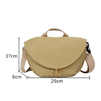 Beige Nylon Fitness Waist Bag - Lightweight Crossbody Fanny Pack for Cycling and Running thumbnail
