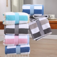 Pink Ultra-Absorbent Long-Fiber Cotton Large Bath Towel- Perfect for Home, Hotel, and Beauty Salons 140cm*70cm thumbnail