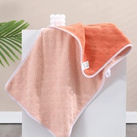 Pink-orange Oversized Double-Sided Coral Fleece Bath Towel | Soft and Absorbent, Thick & Warm, 70x140cm thumbnail
