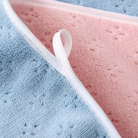 Blue-pink Oversized Double-Sided Coral Fleece Bath Towel | Soft and Absorbent, Thick & Warm, 70x140cm thumbnail
