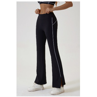 Black Flared Leggings & Sports Bra Set - Breathable & Stretchy Activewear for Yoga, Running & Gym Workouts Size XL thumbnail