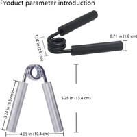 2 pcs Black Heavy Duty Metal Hand Grip Strengthener - Hand Training Equipment for Rehabilitation & Fitness with Adjustable Resistance 300LB thumbnail