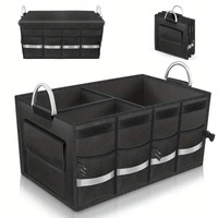 Foldable Car Storage Box with Metal Handle - Foldable Trunk Organizer for Efficient Vehicle Storage 35*35*30cm thumbnail