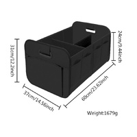 Foldable Fabric Car Trunk Organizer – Collapsible Storage Box for Vehicle Organization 60x37x31cm thumbnail