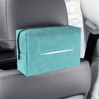 2 pcs Blue Stylish Car Tissue Box for Seat Back - Car Interior Tissue Pack for Seat Back, Armrest Box, Sun Visor 18.5x12.5x7cm thumbnail