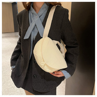 Off white Trendy Crescent Crossbody Bag - Unique Design Shoulder Bag 29x6x17cm thumbnail