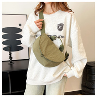 Green Trendy Crescent Crossbody Bag - Unique Design Shoulder Bag 29x6x17cm thumbnail