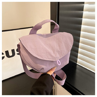 Purple Trendy Crescent Crossbody Bag - Unique Design Shoulder Bag 29x6x17 thumbnail