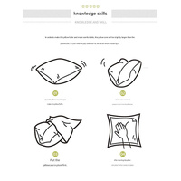 Blue Set of 2 Corduroy Style Throw Pillow Covers - Machine Washable 45*45CM thumbnail