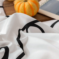 White graffiti Duvet Cover - 3 Piece Bedding Set (with Corner Ties)Quilt cover 230cm x 230cm, pillowcase 51 x 92cm thumbnail